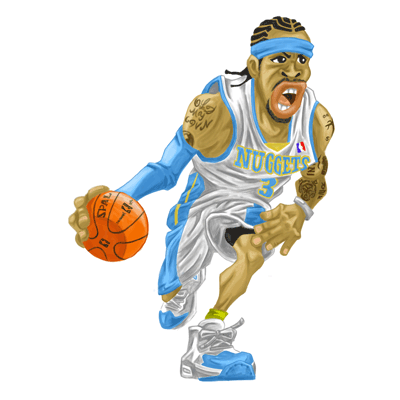 NBA illustration/NBA Caricature（NBA イラスト）Allen Iverson（アレン・アイバーソン）