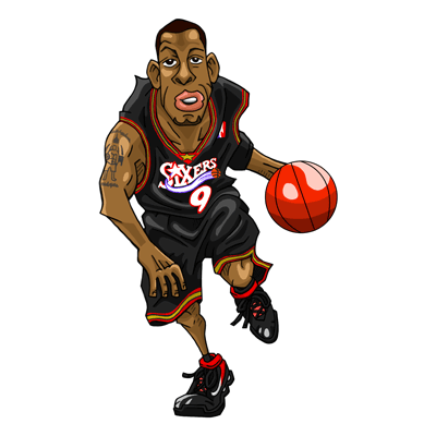 NBA illustration/NBA Caricature（NBA イラスト）Andre Iguodala（アンドレ・イグダーラ）