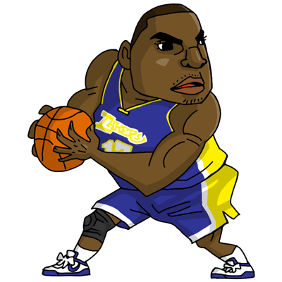 NBA illustration/NBA Caricature（NBA イラスト）Andrew Bynum（アンドリュー・バイナム）