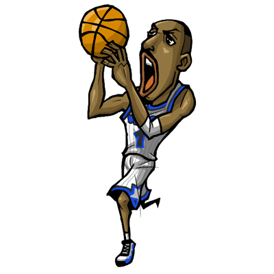 NBA illustration/NBA Caricature（NBA イラスト）Anfernee Hardaway（アンファニー・ハーダウェイ）