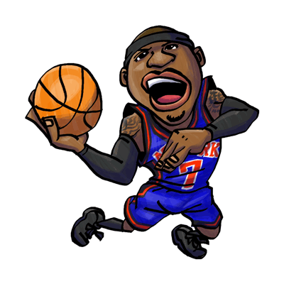 NBA illustration/NBA Caricature（NBA イラスト）Carmelo Anthony（カーメロ・アンソニー）