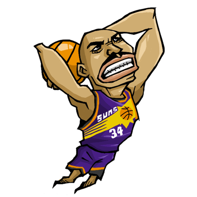 NBA illustration/NBA Caricature（NBA イラスト）Charles Barkley（チャールズ・バークレー）
