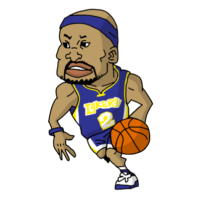 NBA illustration/NBA Caricature（NBA イラスト）Derek Fisher（デレク・フィッシャー）