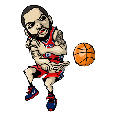 NBA illustration/NBA Caricature（NBA イラスト）Deron Williams（デロン・ウィリアムス）