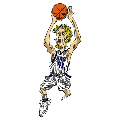 NBA illustration/NBA Caricature（NBA イラスト）Dirk Nowitzki（ダーク・ノビツキー）