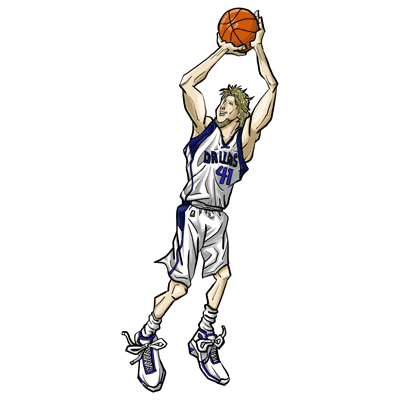 NBA illustration/NBA Caricature（NBA イラスト）Dirk Nowitzki（ダーク・ノビツキー）