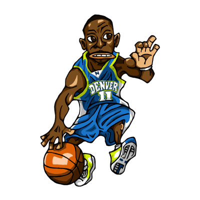 NBA illustration/NBA Caricature（NBA イラスト）Earl Boykins（アール・ボイキンス）
