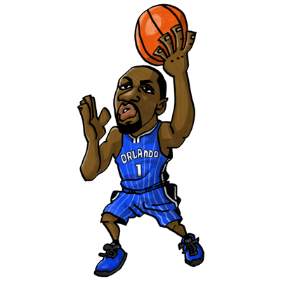 NBA illustration/NBA Caricature（NBA イラスト）Gilbert Arenas（ギルバート・アリナス）
