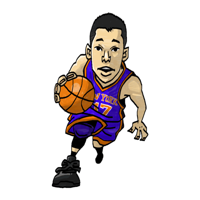 NBA illustration/NBA Caricature（NBA イラスト）Jeremy Lin（ジェレミー・リン）