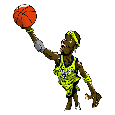 NBA illustration/NBA Caricature（NBA イラスト）Jermaine Oneal（ジャーメイン・オニール）