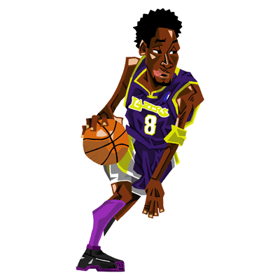NBA illustration/NBA Caricature（NBA イラスト）Kobe Bryant（コービー・ブライアント）