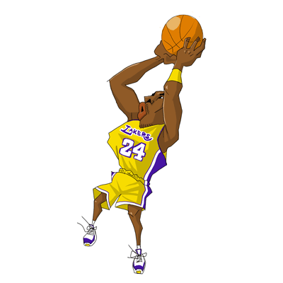 NBA illustration/NBA Caricature（NBA イラスト）Kobe Bryant（コービー・ブライアント）