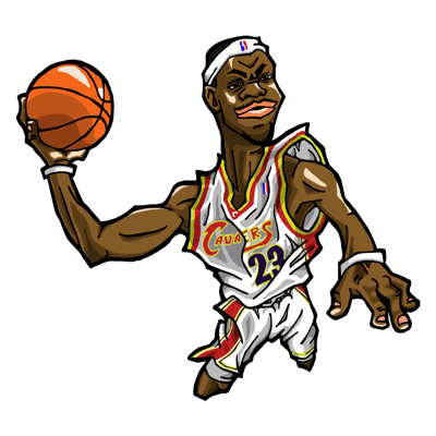 NBA illustration/NBA Caricature（NBA イラスト）LeBron James（レブロン・ジェームズ）