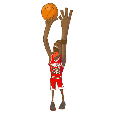 NBA illustration/NBA Caricature（NBA イラスト）Michael Jordan（マイケル・ジョーダン）