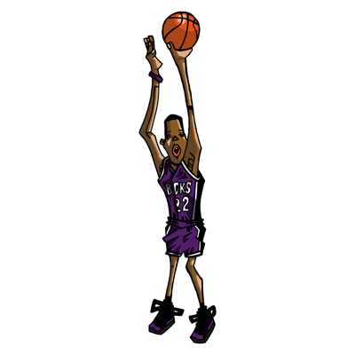 NBA illustration/NBA Caricature（NBA イラスト）Michael Redd（マイケル・レッド）