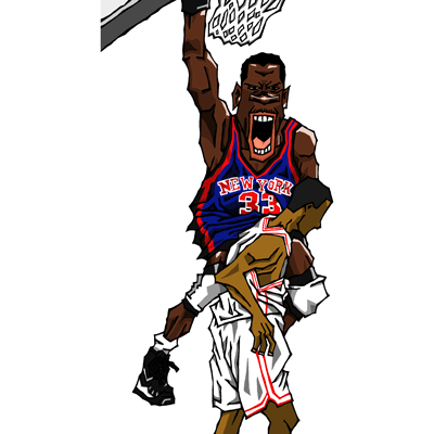 NBA illustration/NBA Caricature（NBA イラスト）Patrick Ewing（パトリック・ユーイング）