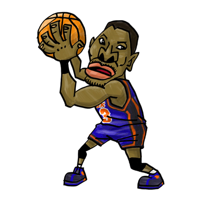 NBA illustration/NBA Caricature（NBA イラスト）Patrick Ewing（パトリック・ユーイング）