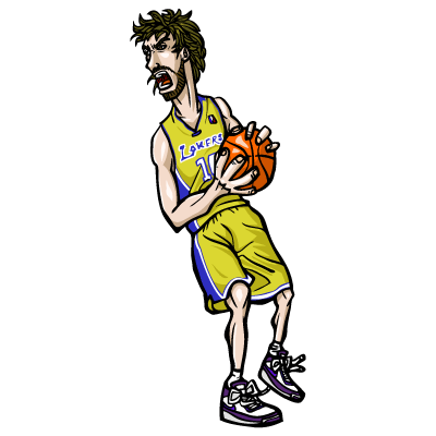 NBA illustration/NBA Caricature（NBA イラスト）Pau Gasol（パウ・ガソル）