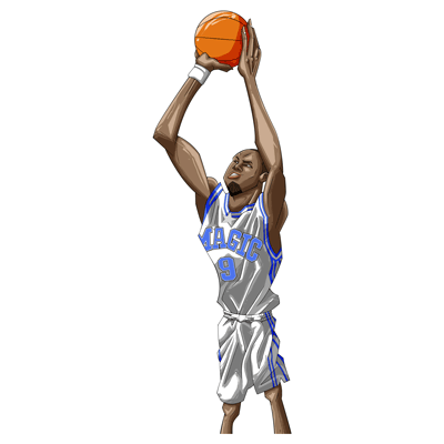 NBA illustration/NBA Caricature（NBA イラスト）Rashard Lewis（ラシャード・ルイス）