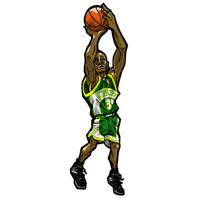 NBA illustration/NBA Caricature（NBA イラスト）Ray Allen（レイ・アレン）