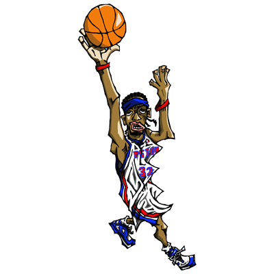 NBA illustration/NBA Caricature（NBA イラスト）Richard Hamilton（リチャード・ハミルトン）