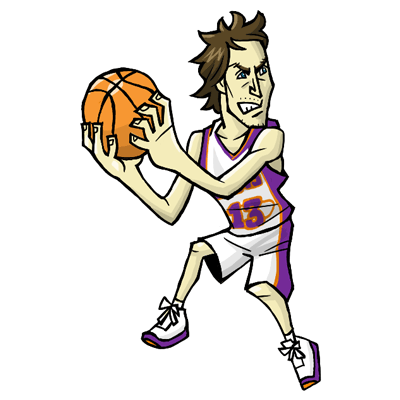 NBA illustration/NBA Caricature（NBA イラスト）Steve Nash（スティーブ・ナッシュ）