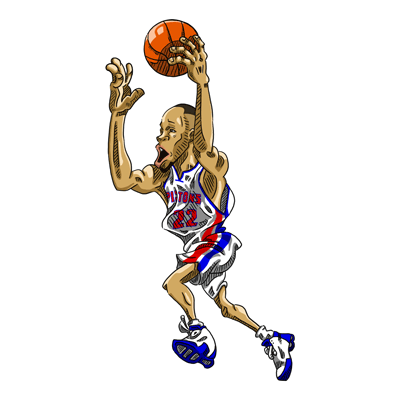NBA illustration/NBA Caricature（NBA イラスト）Tayshaun Prince（テイショーン・プリンス）