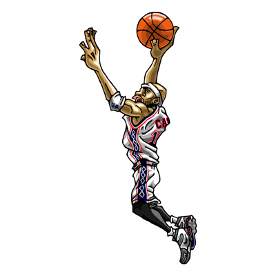 NBA illustration/NBA Caricature（NBA イラスト）Vince Carter（ヴィンス・カーター）