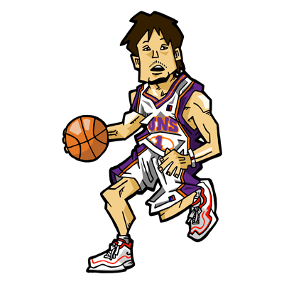 NBA illustration/NBA Caricature（NBA イラスト）Yuta Tabuse（田臥 勇太）