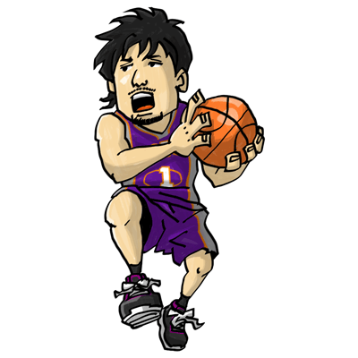 NBA illustration/NBA Caricature（NBA イラスト）Yuta Tabuse（田臥 勇太）