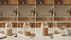 ミキサー不要、30秒。瓶で混ぜるだけの即席オーツミルク（飲みたい分だけ）